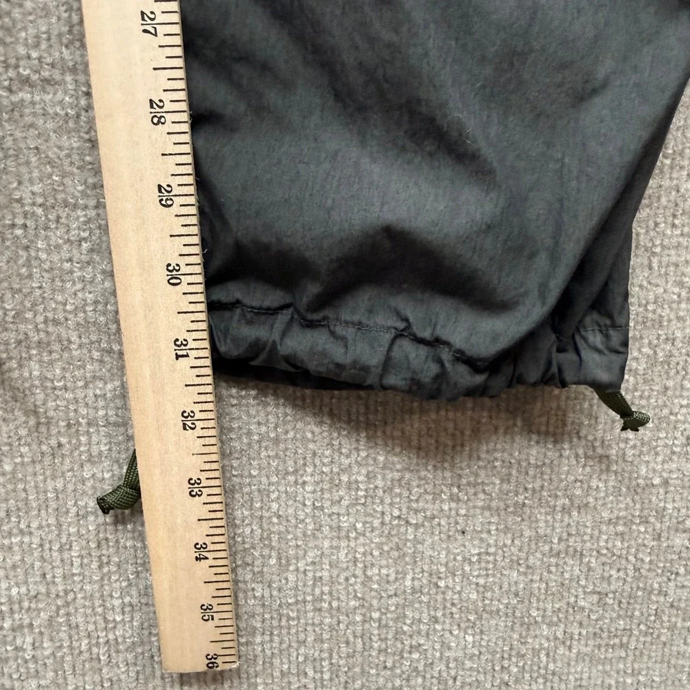 Relwen Mens Cargo Pants Medium Charcoal Grey Cotton Nylon Drawstring Hem Utility